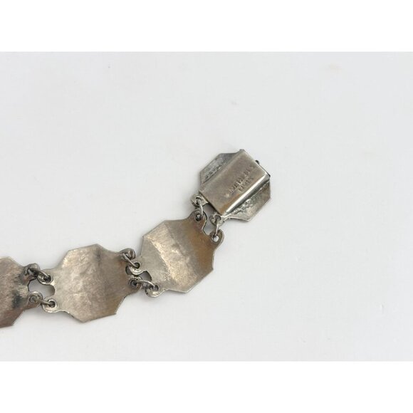 Siam Sterling Rainbow Hexagon Multi God & Goddess Figure 925 Vintage Bracelet - Picture 5 of 10